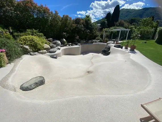 empty naturi pool ready to fill