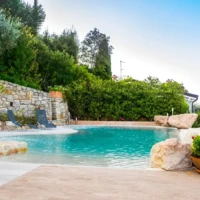 Garden Wall Blue Pool